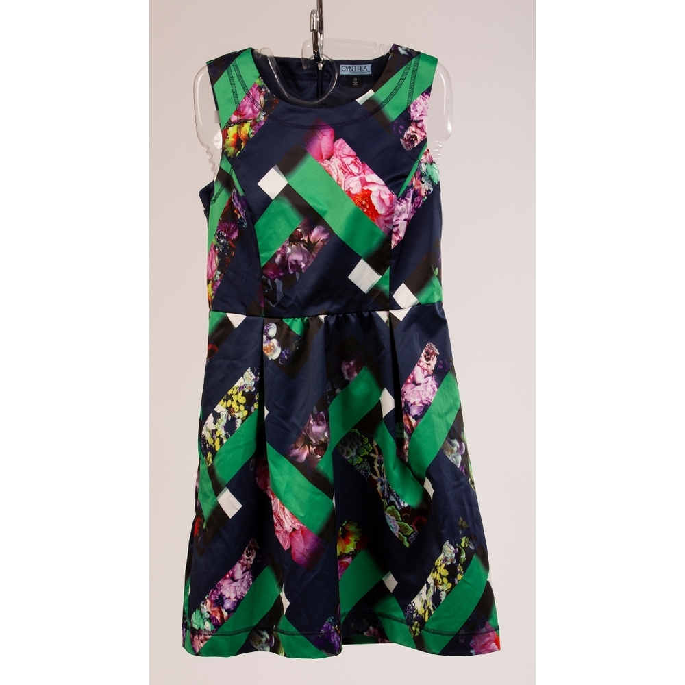 ⭐CYNTHIA ROWLEY Block Print Dress - Picture 2 of 3